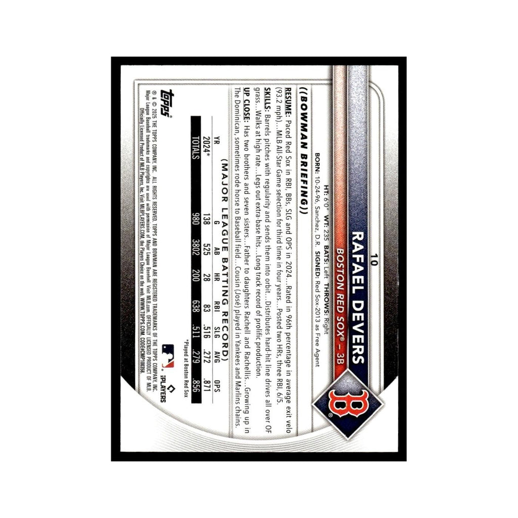 2025 Bowman Rafael Devers Red Sox #10