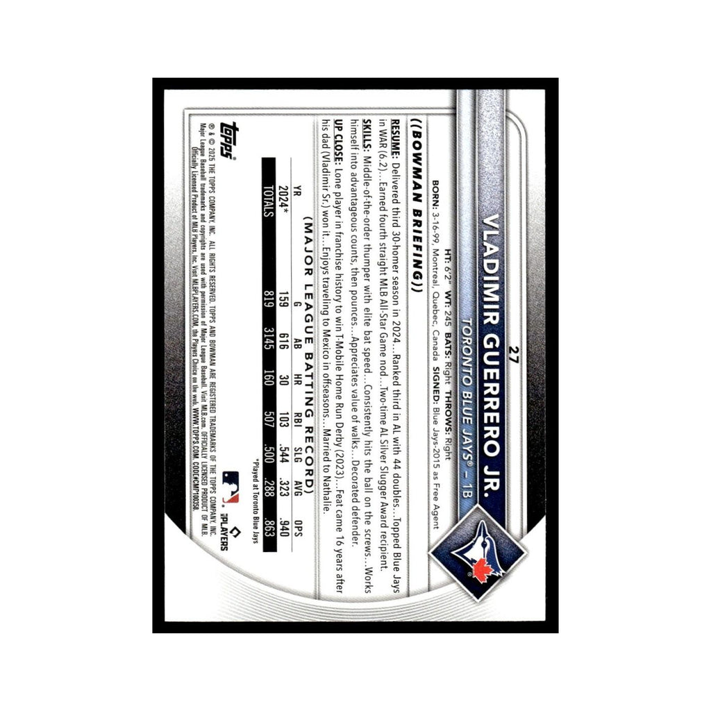 2025 Bowman Vladimir Guerrero Jr. Blue Jays #27