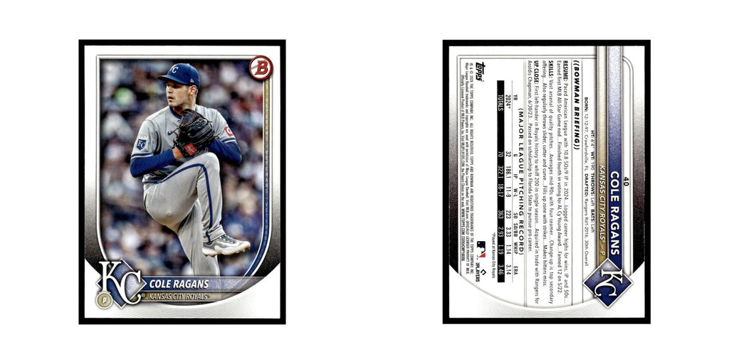2025 Bowman Cole Ragans Royals #40