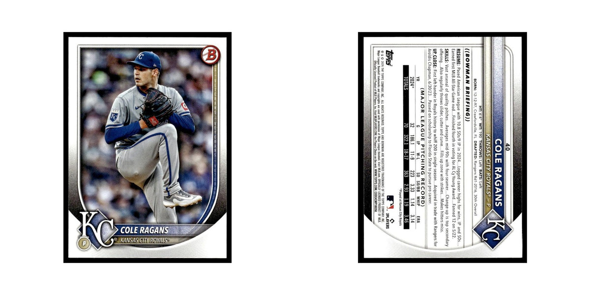 2025 Bowman Cole Ragans Royals #40