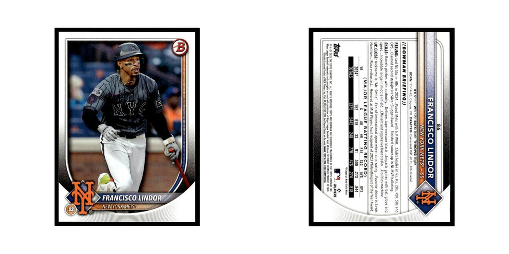 2025 Bowman Francisco Lindor Mets #86
