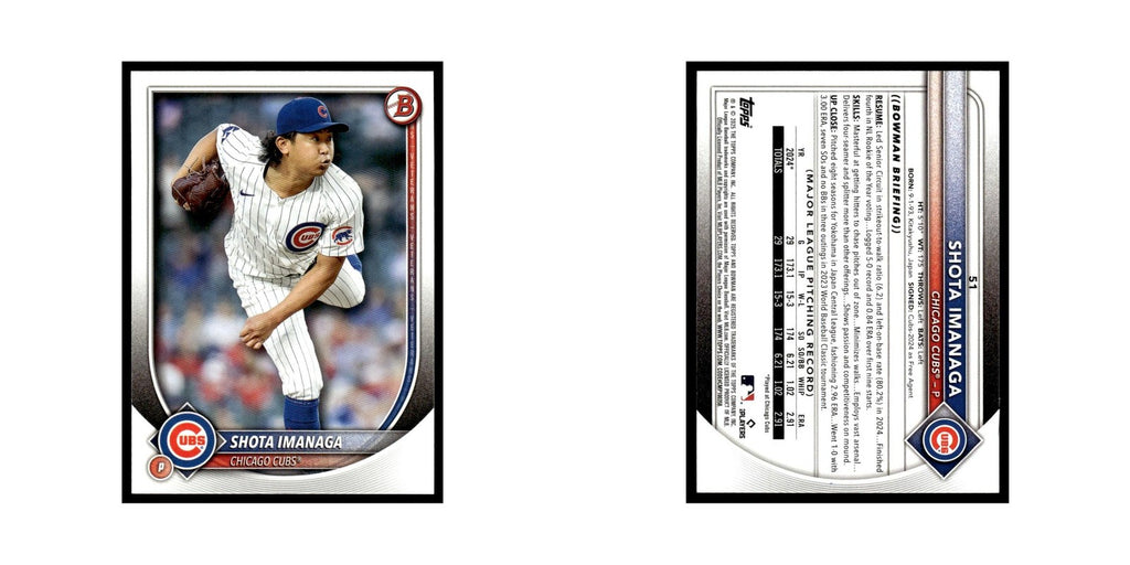 2025 Bowman Shota Imanaga Cubs #51