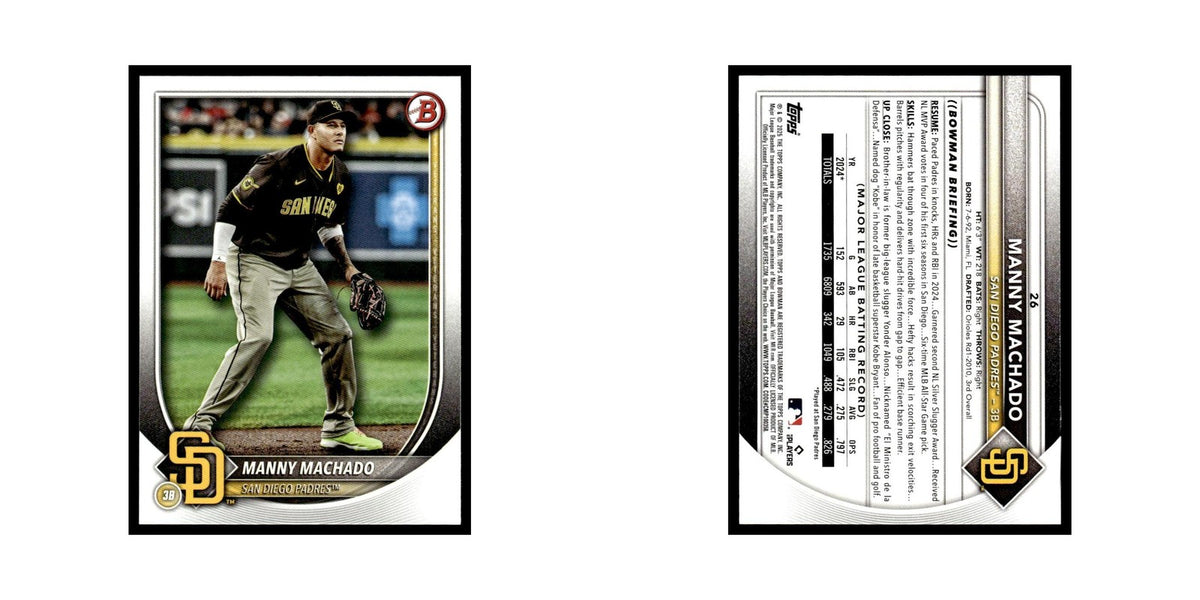 2025 Bowman Manny Machado Padres #26