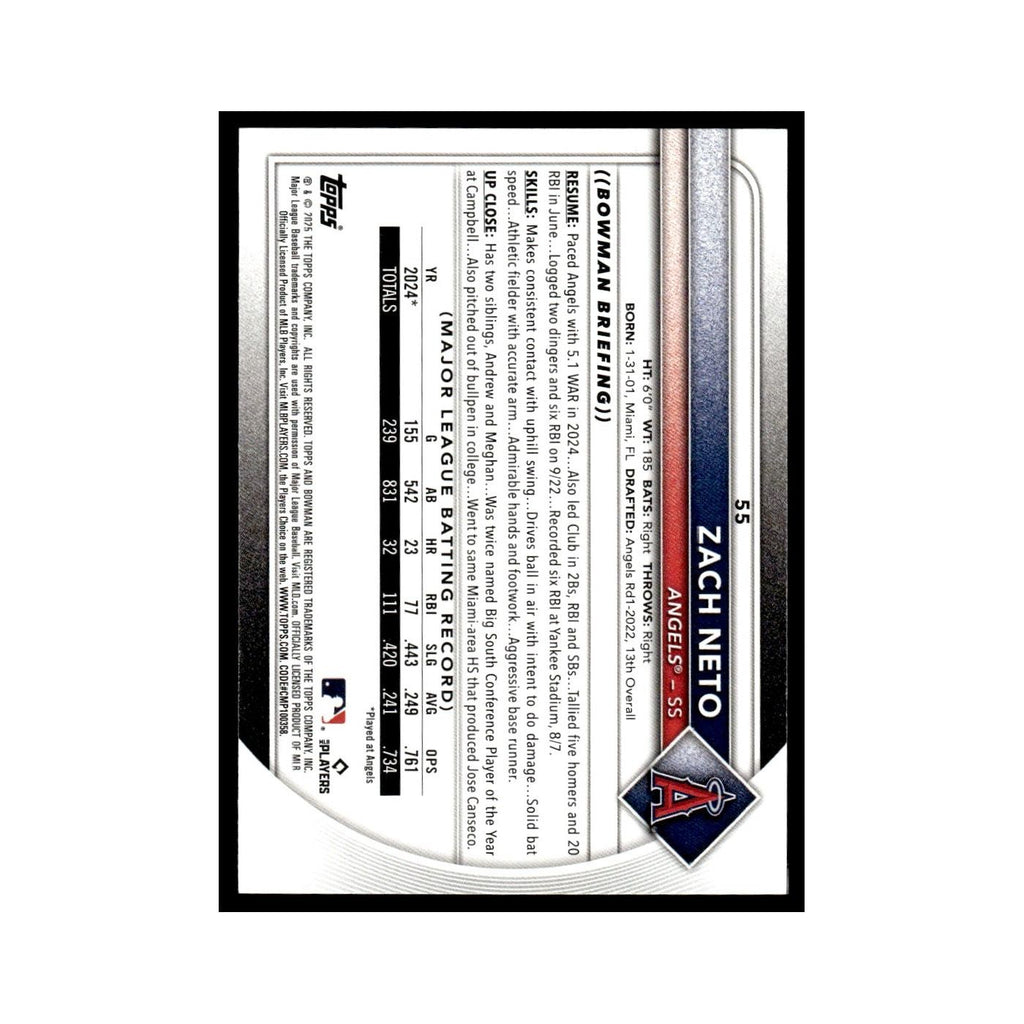 2025 Bowman Zach Neto Angels #55