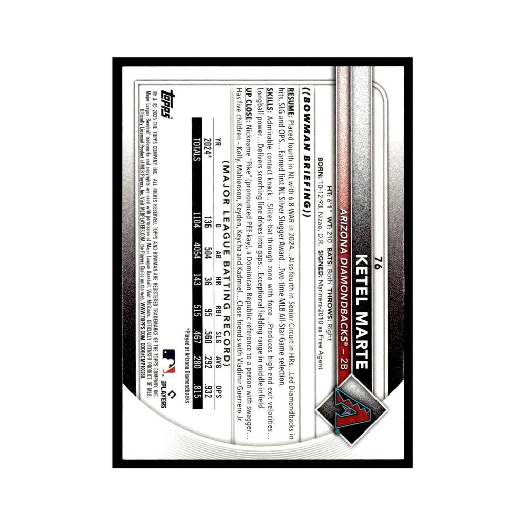 2025 Bowman Ketel Marte Diamondbacks #76