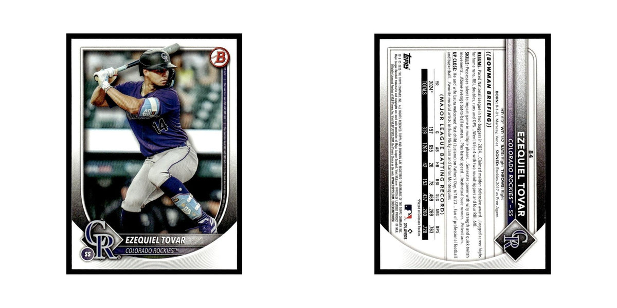 2025 Bowman Ezequiel Tovar Rockies #84
