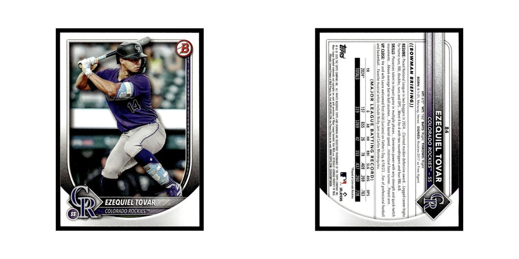 2025 Bowman Ezequiel Tovar Rockies #84