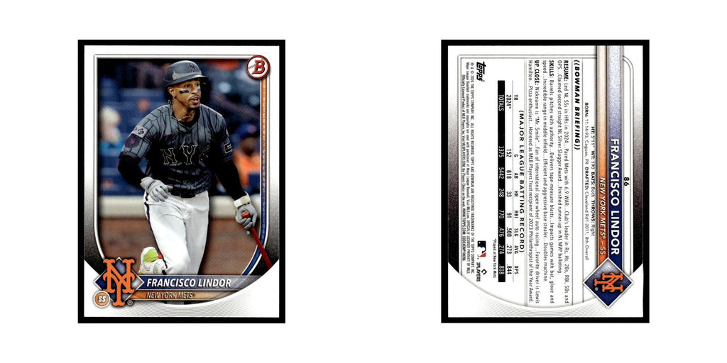 2025 Bowman Francisco Lindor Mets #86