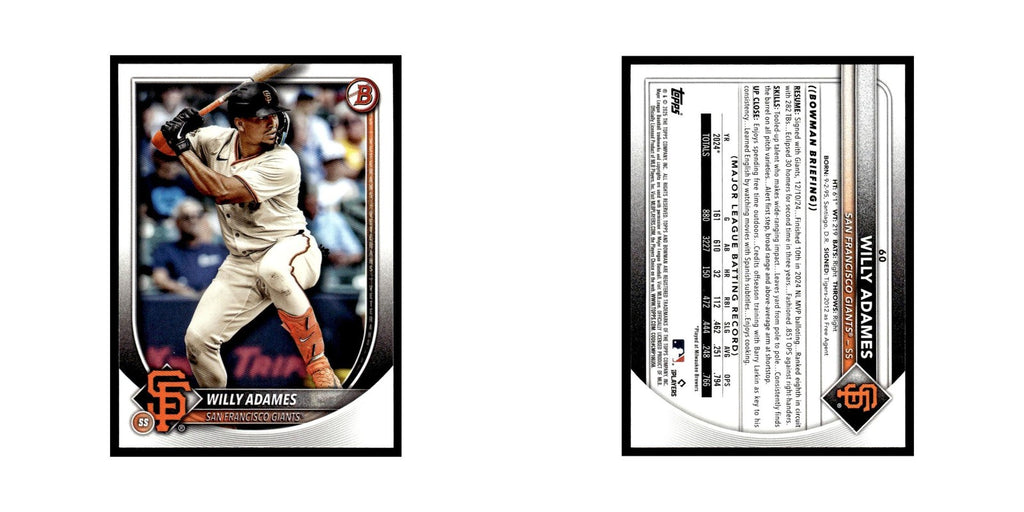 2025 Bowman Willy Adames Giants #60