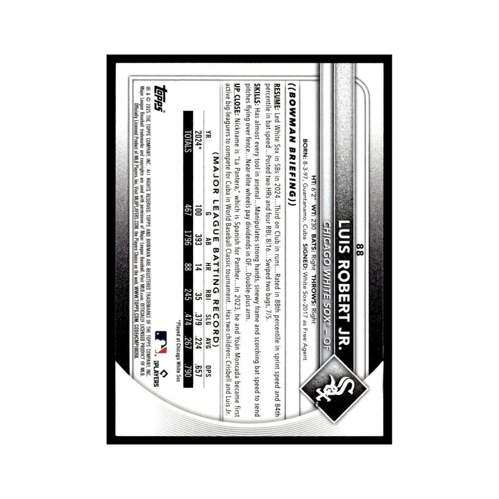 2025 Bowman Luis Robert Jr. White Sox #88