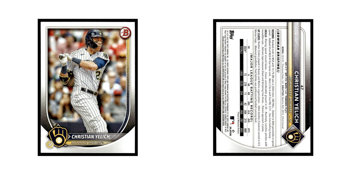 2025 Bowman Christian Yelich Brewers #67