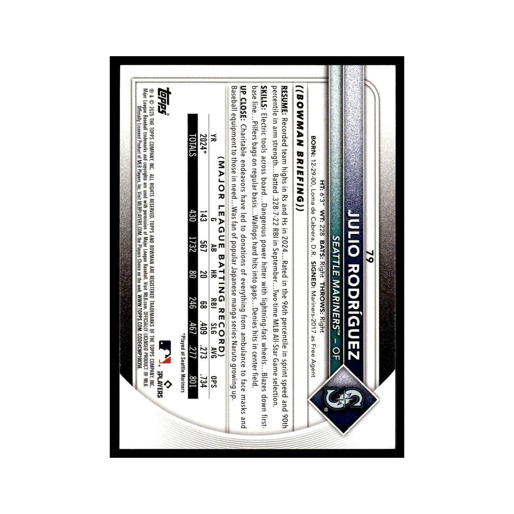 2025 Bowman Julio Rodriguez Mariners #79