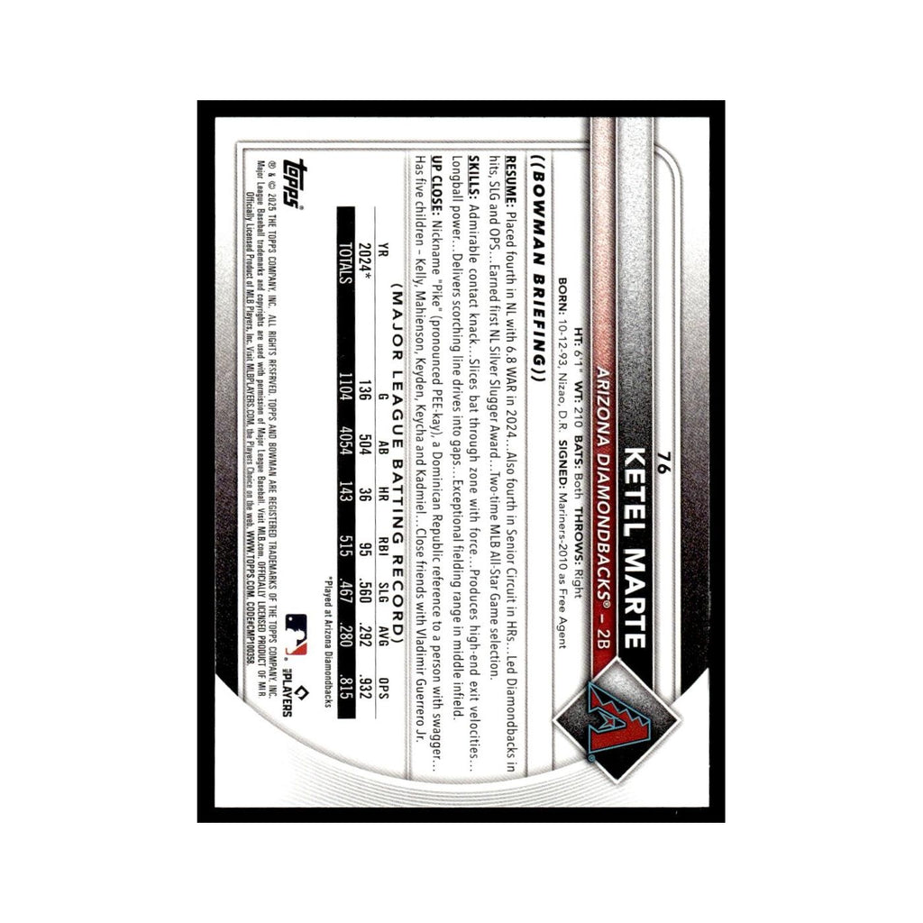 2025 Bowman Ketel Marte Diamondbacks #76