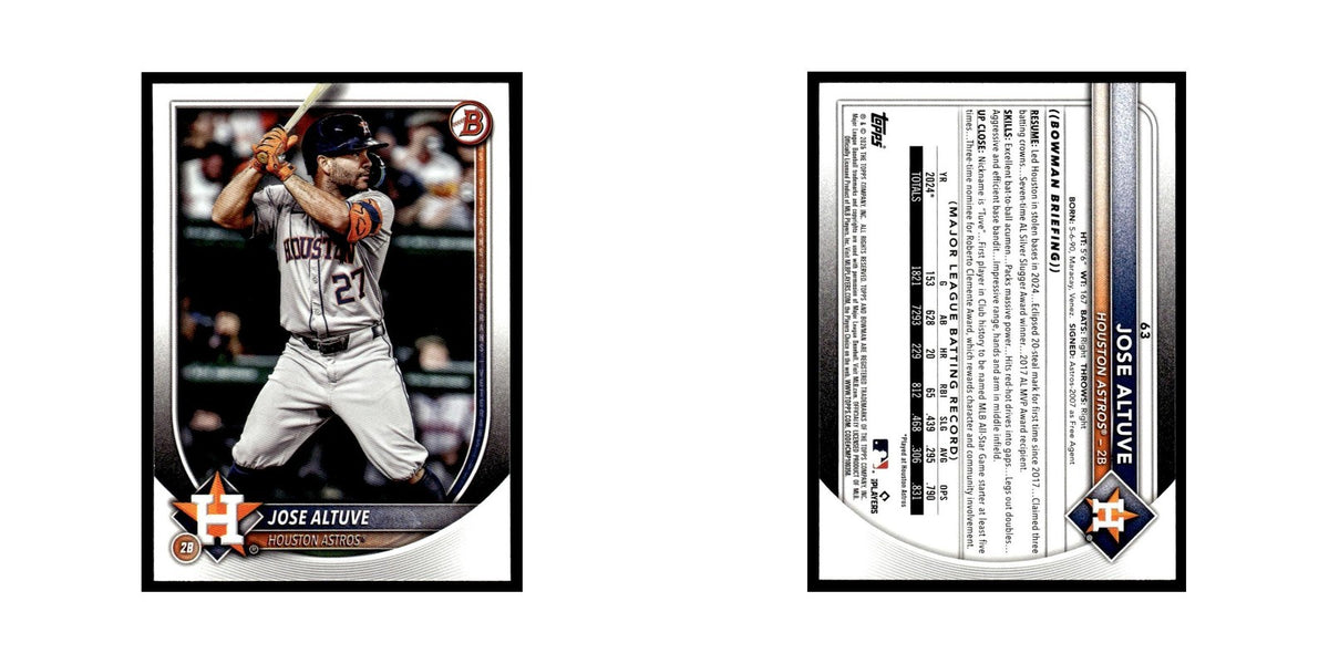2025 Bowman Jose Altuve Astros #63