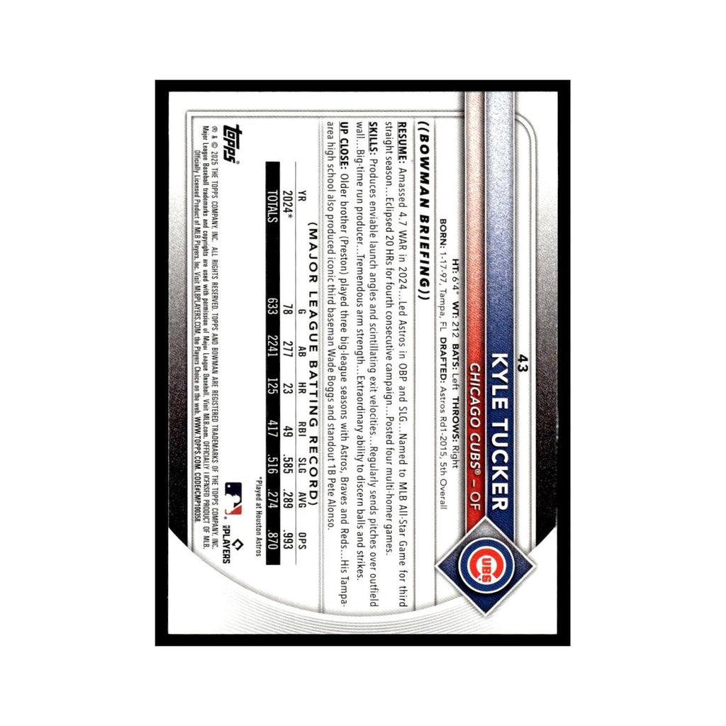 2025 Bowman Kyle Tucker Cubs #43