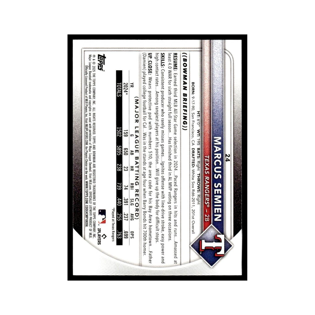 2025 Bowman Marcus Semien Rangers #24