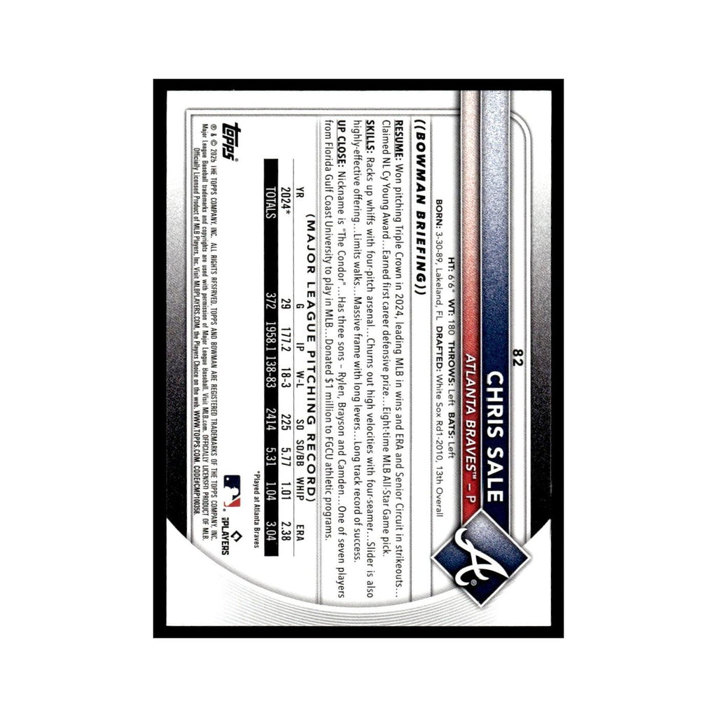 2025 Bowman Chris Sale Braves #82