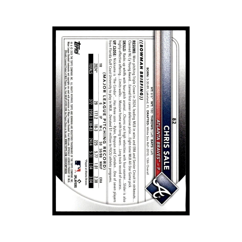 2025 Bowman Chris Sale Braves #82