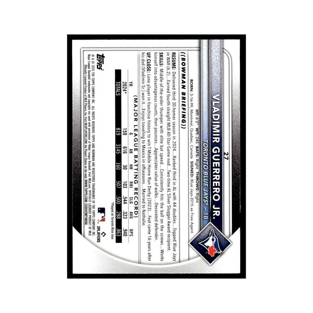 2025 Bowman Vladimir Guerrero Jr. Blue Jays #27