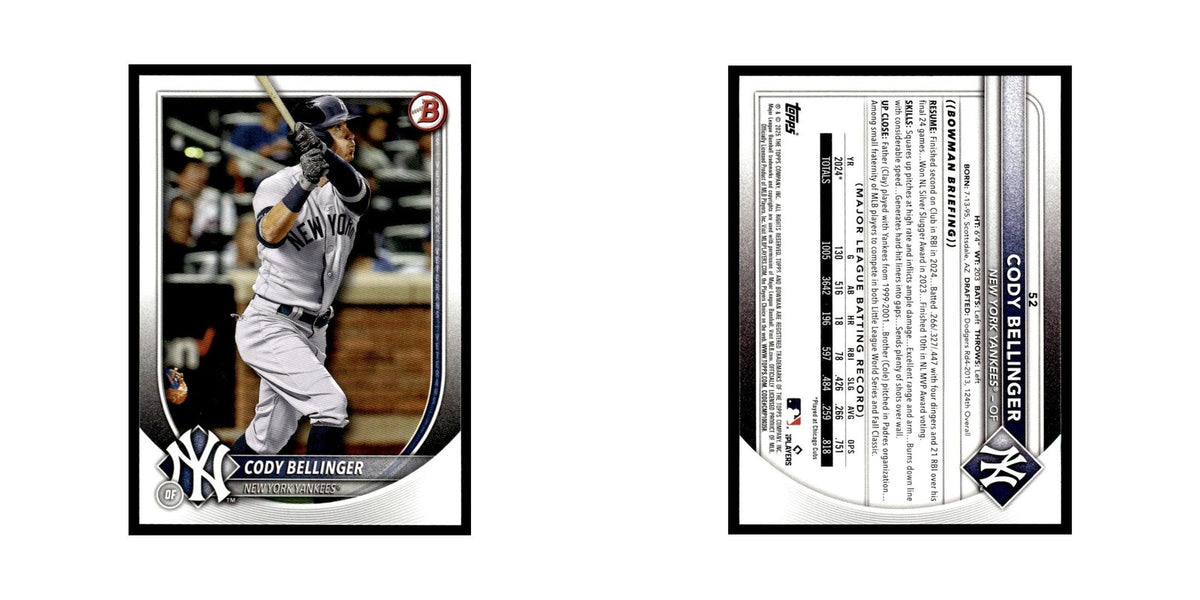 2025 Bowman Cody Bellinger Yankees #52