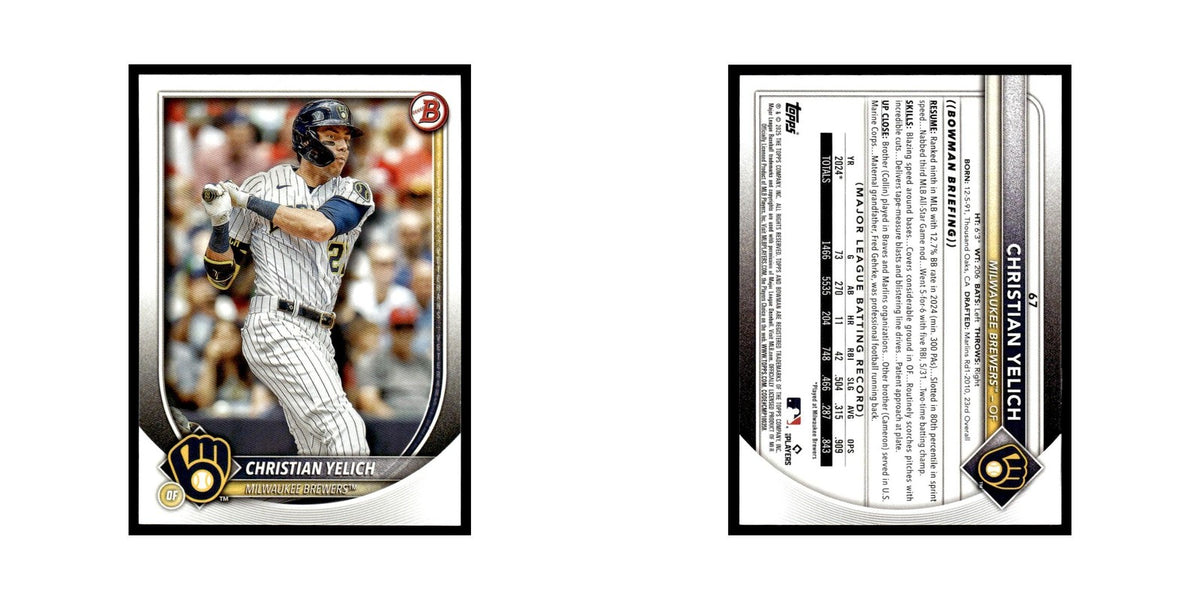 2025 Bowman Christian Yelich Brewers #67