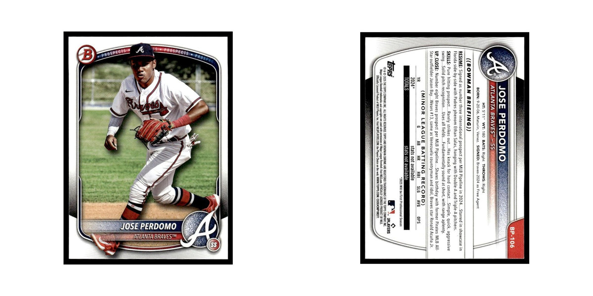 2025 Bowman Prospects Jose Perdomo Braves #BP-106