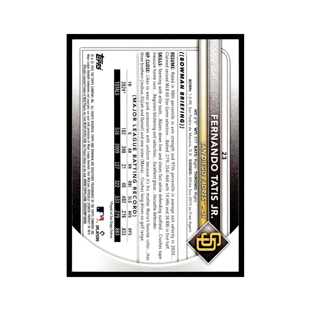 2025 Bowman Fernando Tatis Jr. Padres #23