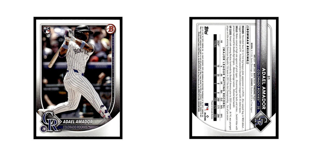 2025 Bowman Adael Amador RC Rockies #31