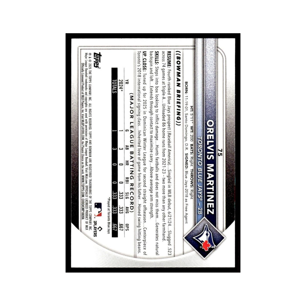 2025 Bowman Orelvis Martinez RC Blue Jays #75
