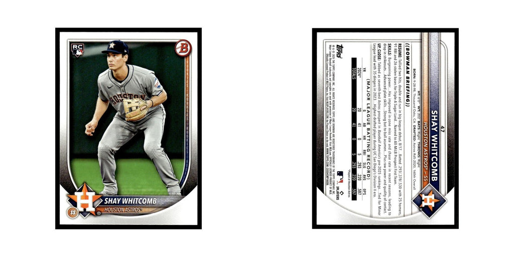 2025 Bowman Shay Whitcomb RC Astros #47