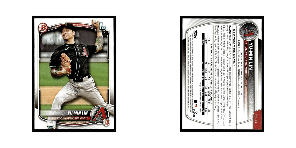 2025 Bowman Prospects Yu-Min Lin Diamondbacks #BP-27