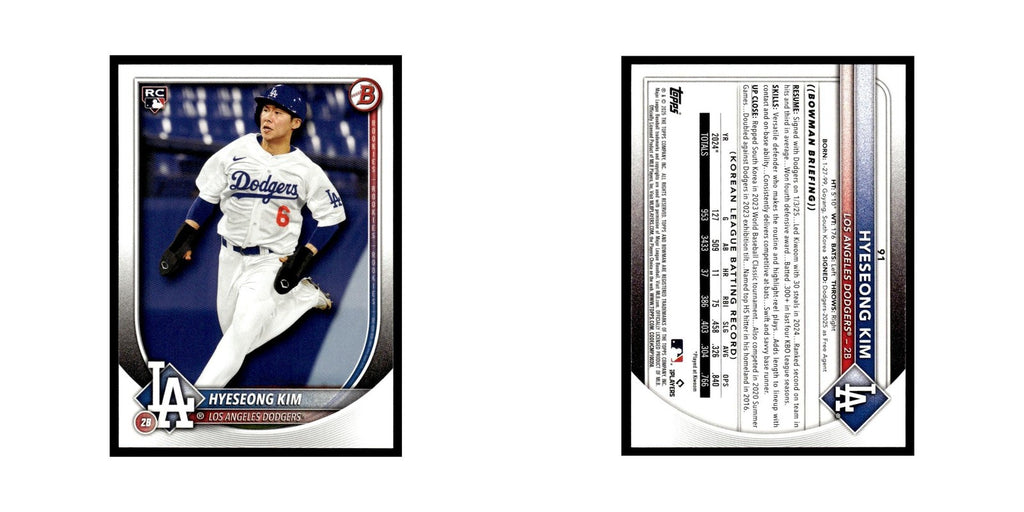 2025 Bowman Hyeseong Kim RC Dodgers #91