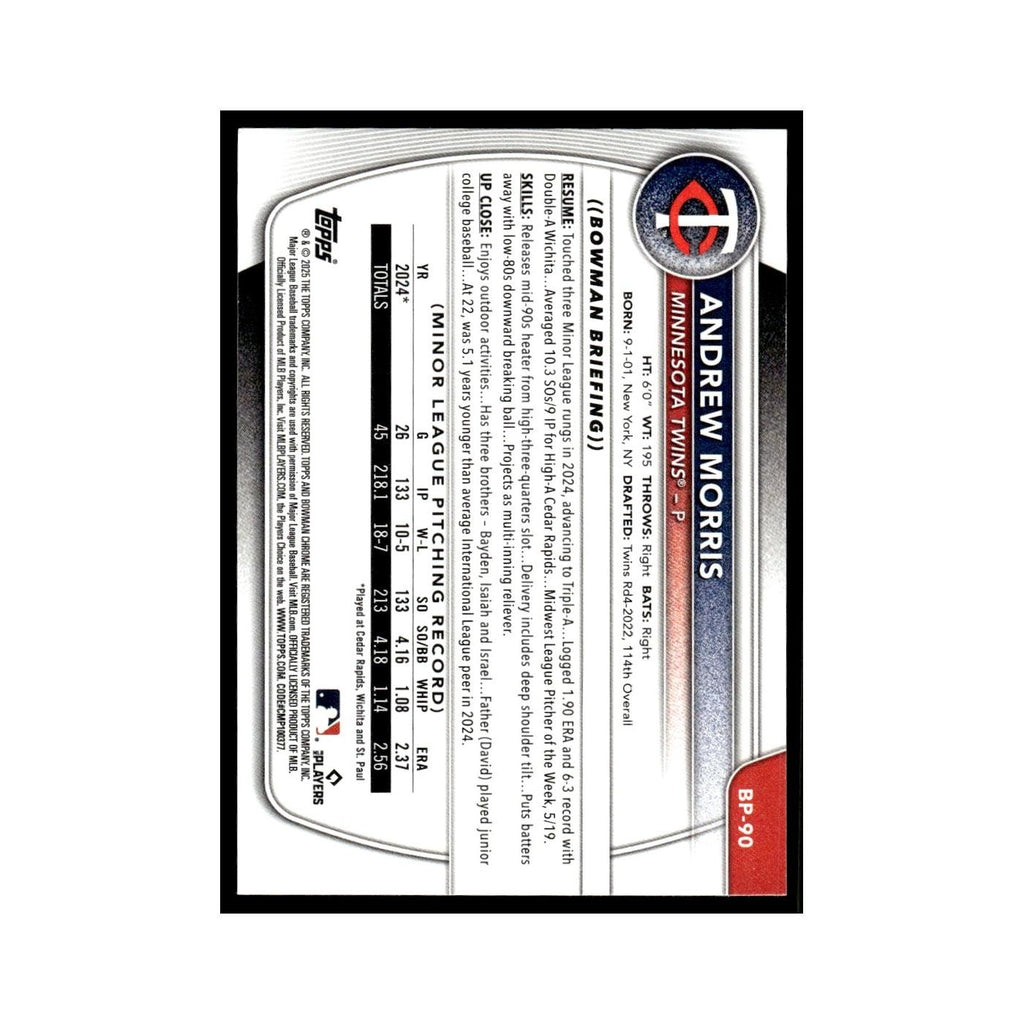 2025 Bowman Prospects Andrew Morris Twins #BP-90
