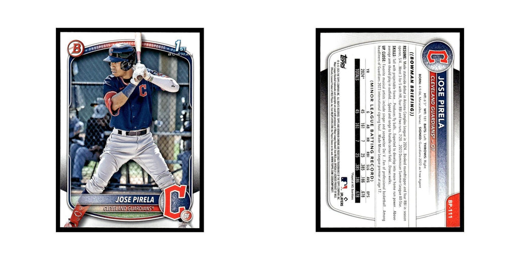2025 Bowman Prospects Jose Pirela Guardians #BP-111