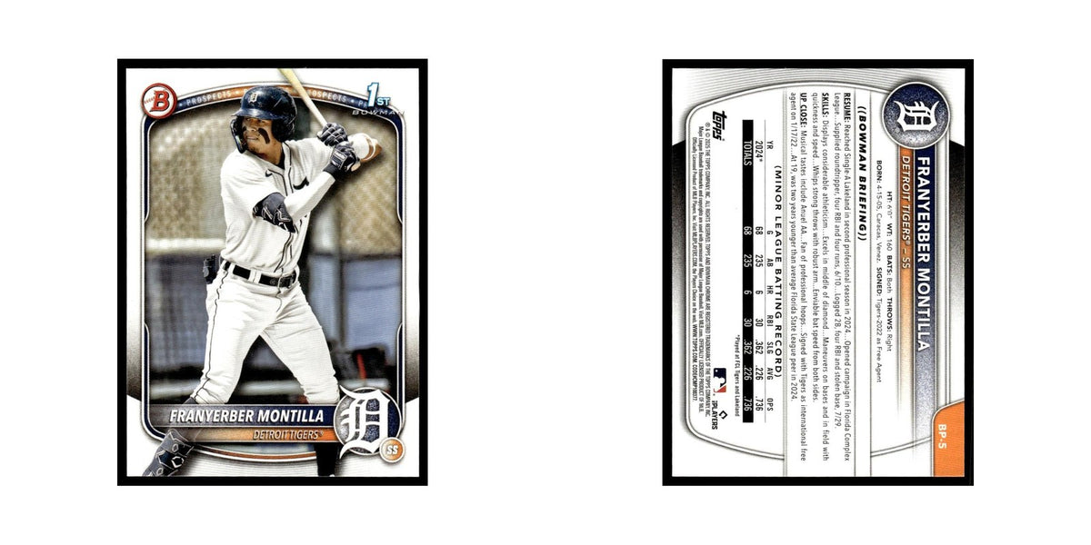 2025 Bowman Prospects Franyerber Montilla Tigers #BP-5