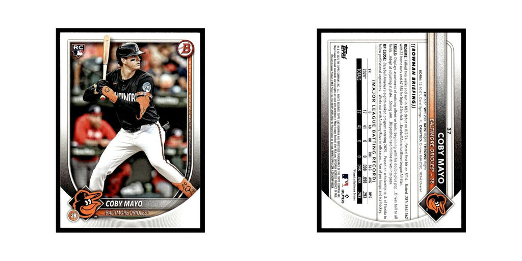 2025 Bowman Coby Mayo RC Orioles #37