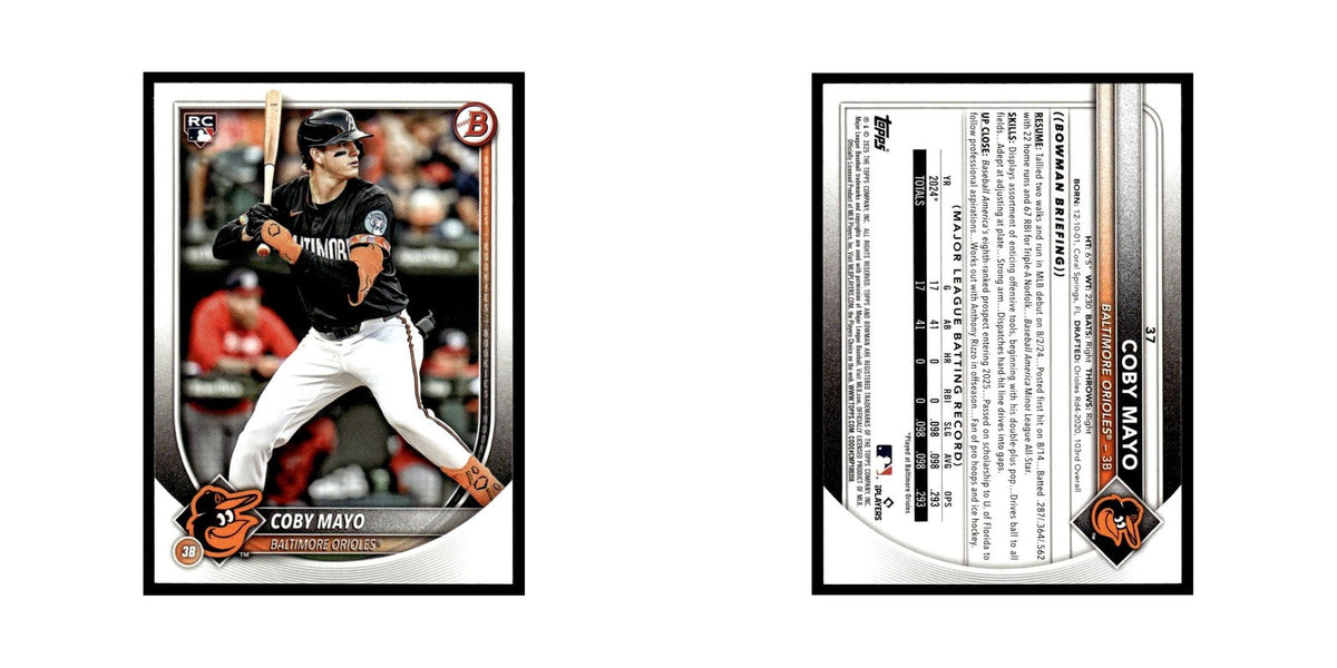 2025 Bowman Coby Mayo RC Orioles #37