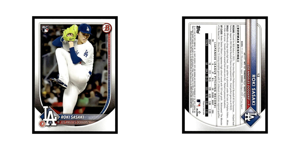 2025 Bowman Roki Sasaki RC Dodgers #12