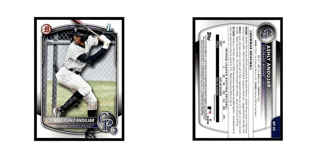 2025 Bowman Prospects Ashly Andujar Rockies #BP-20