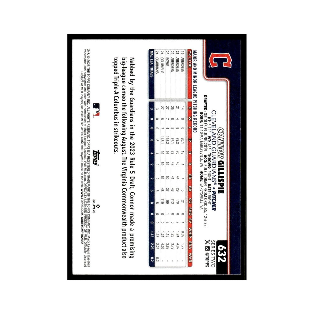 2025 Topps Connor Gillispie RC Guardians #632
