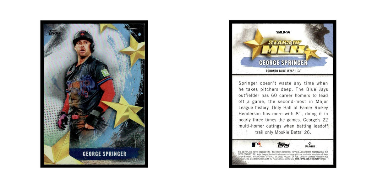 2025 Topps Stars of MLB George Springer Blue Jays #SMLB-56