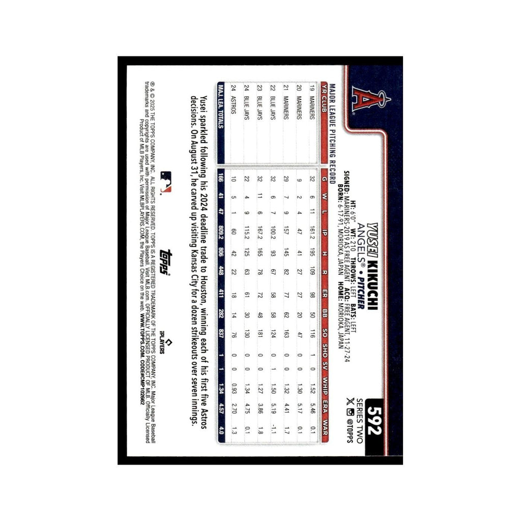 2025 Topps Yusei Kikuchi Angels #592
