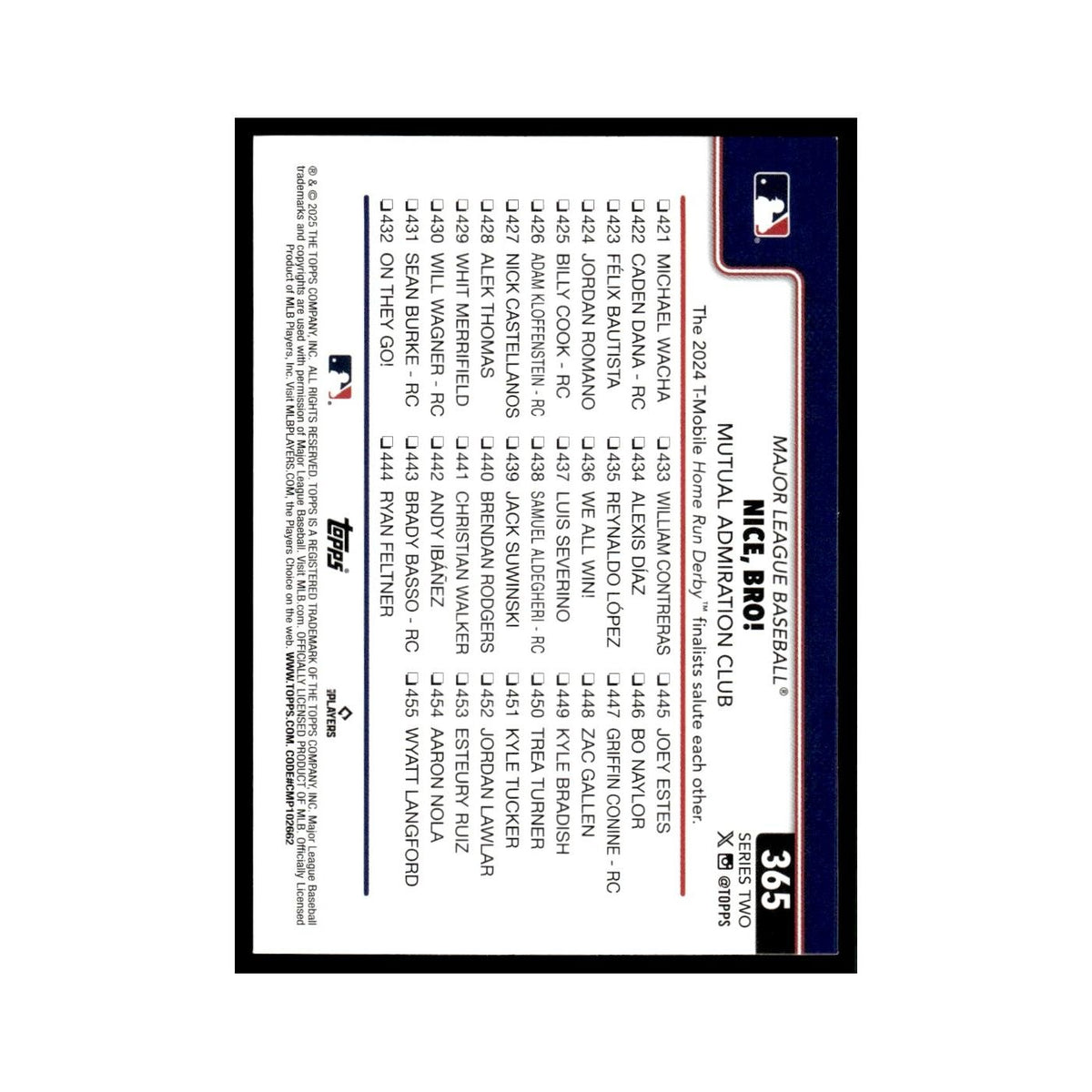 2025 Topps HR Derby Bobby Witt Kansas City Royals / Los Angeles Dodgers #365