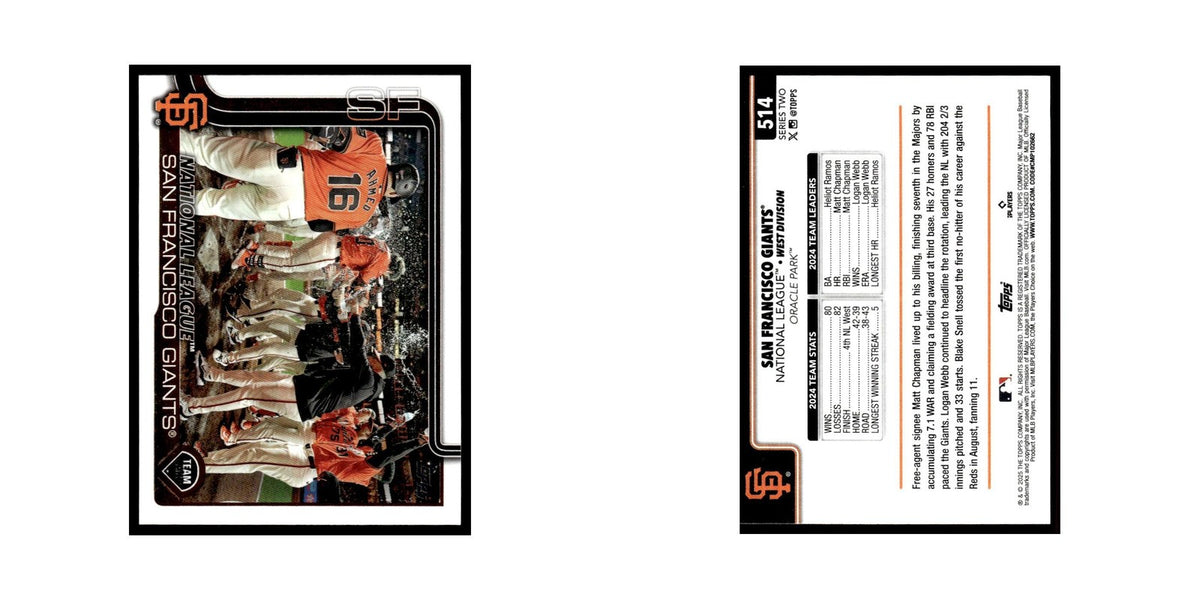 2025 Topps San Francisco Giants Giants #514