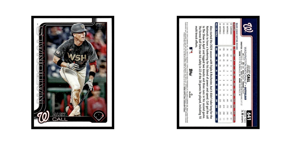 2025 Topps Alex Call Nationals #641