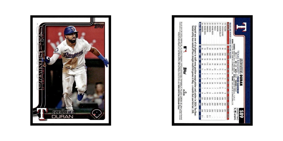 2025 Topps Ezequiel Duran Rangers #589