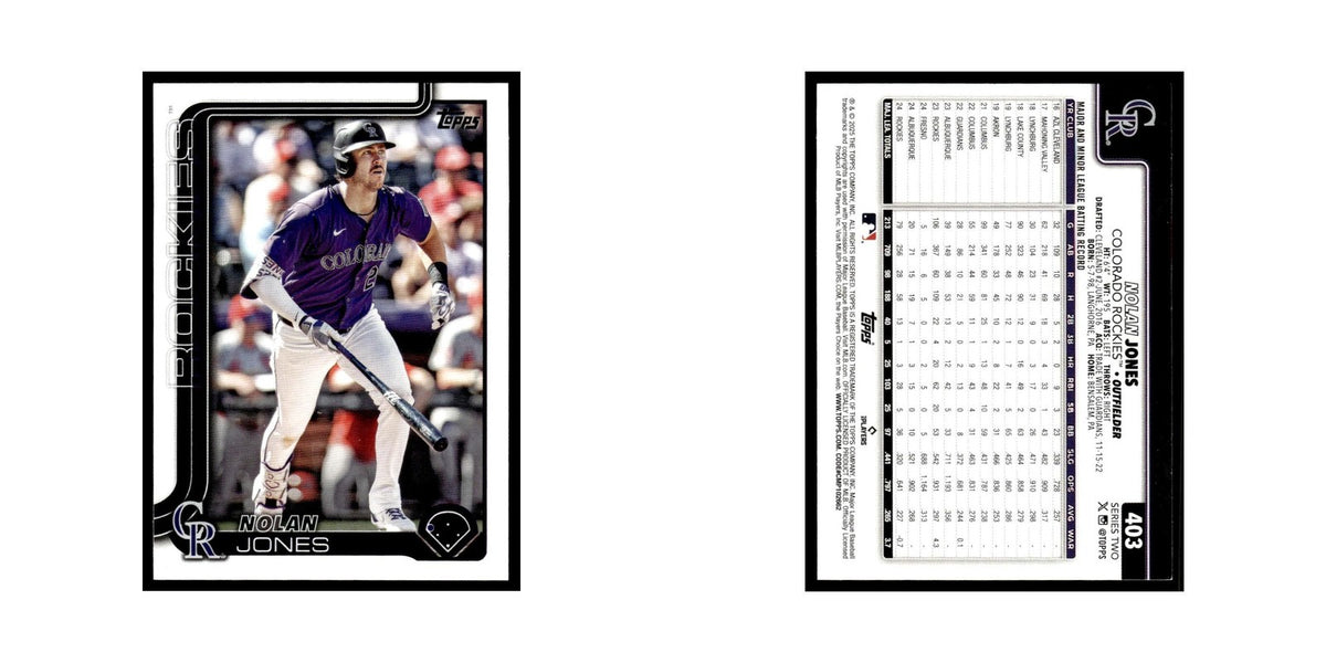 2025 Topps Nolan Jones Rockies #403