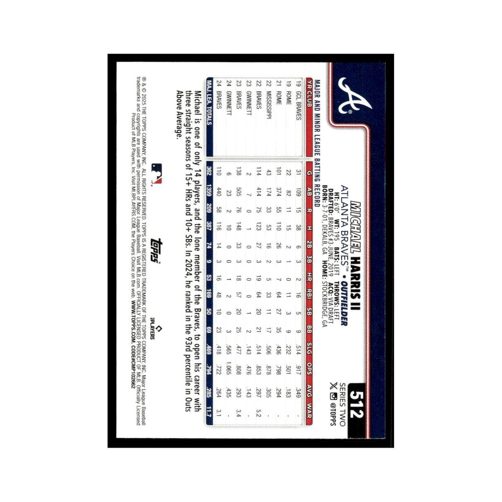 2025 Topps Michael Harris II Braves #512