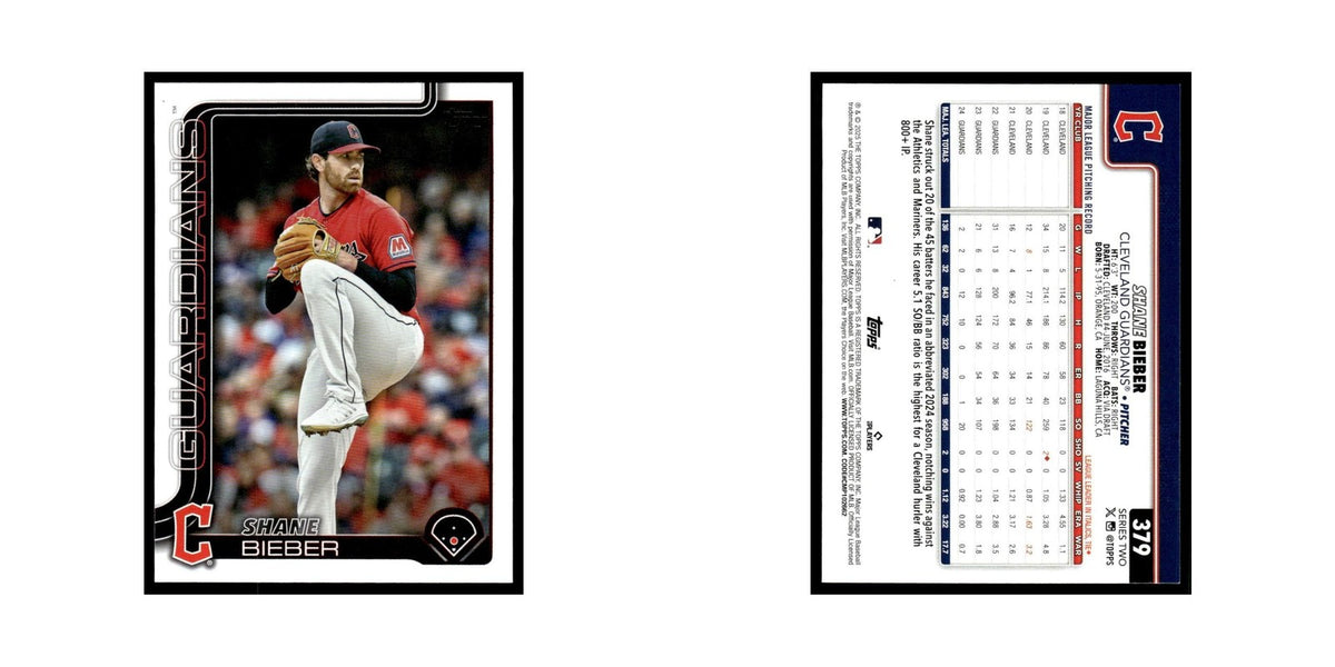 2025 Topps Shane Bieber Guardians #379