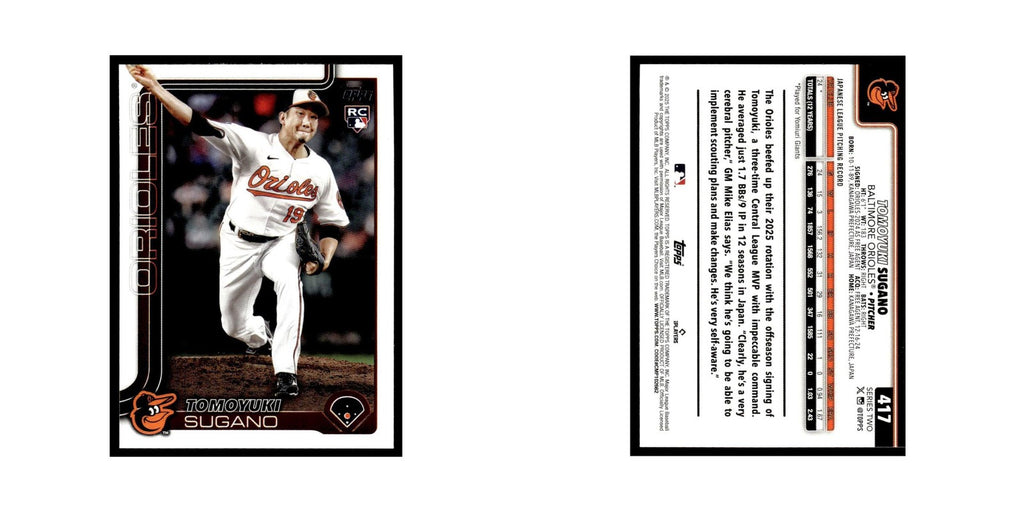 2025 Topps Tomoyuki Sugano RC Orioles #417